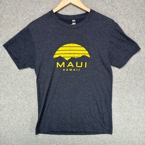 Maui Hawaii Next Level Mens Graphic T-Shirt Navy Heather Small Short Sleeve